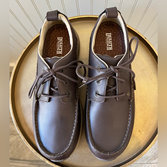 DULUTH TRADING MEN’S TOWER HILL LACE UP | SIZE: 10.5 | BROWN | LEATHER | NEW - Picture 3 of 11